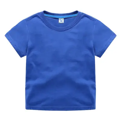 Men Cotton Blue T-Shirt Short Sleeve Summer Wear