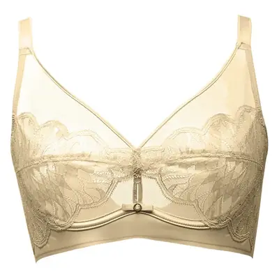 Black Lace French Cup Bra for Big Breasts
