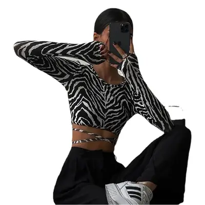 Casual Crop Top with Backless Design for Women