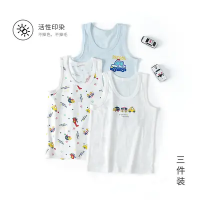 Children's Cotton Vest Set Summer Cartoon Sleeveless Undershirt