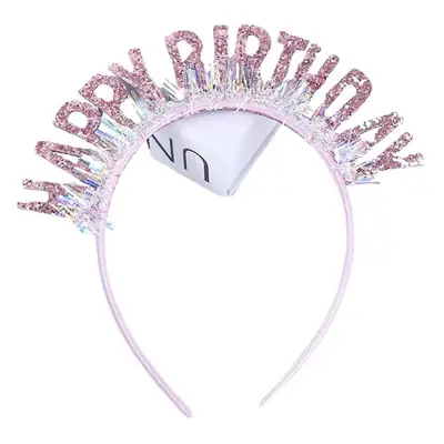 Happy Birthday Laser Sequins Headband with English Letters