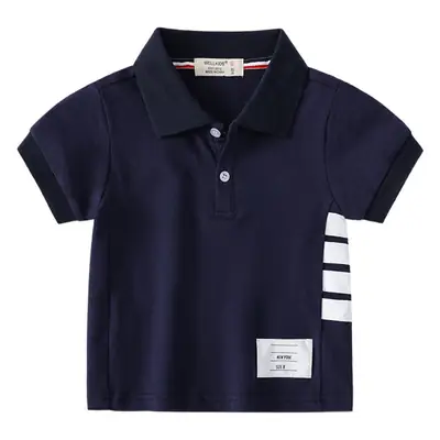 Boys Cotton Polo Shirt White 2026 Summer