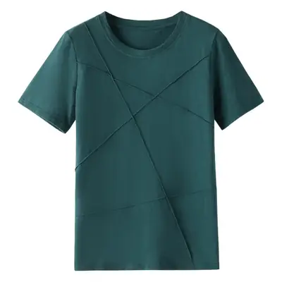 Women Bamboo Cotton Short Sleeve T-Shirt Green 2024