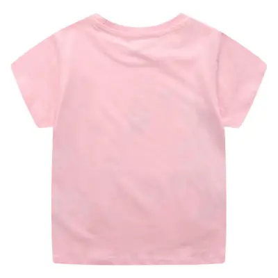 Pink Unicorn Knitted T-shirt for Girls Summer