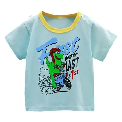 Boys Dinosaur Graphic T-Shirt Blue Grey 2023