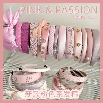 Pink High-Crown Bow Headband for Girls