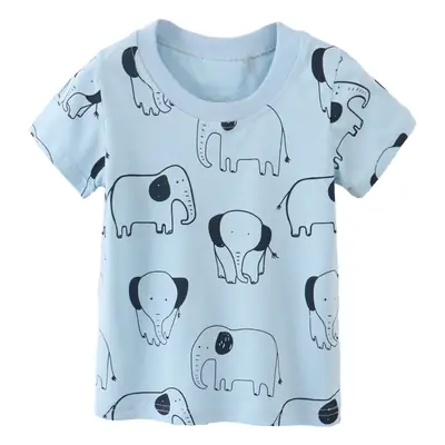2024 Boys T-Shirt White Safety Pin Print Small Medium