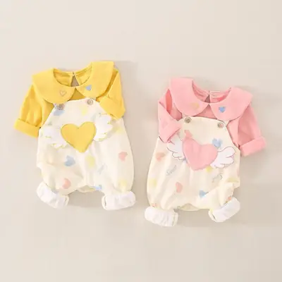 Baby Sweet Pink Long Sleeve Climbing Suit Unisex