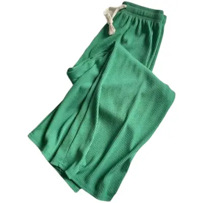 Women's Snake Bone Pleated Floor Pants Early Spring Wide Leg