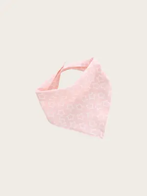 Pink Cotton Baby Bib with Double Snap Closure