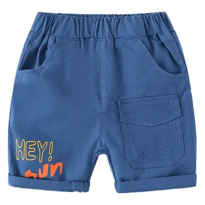 Boys Black Printed Shorts Summer Casual Pants