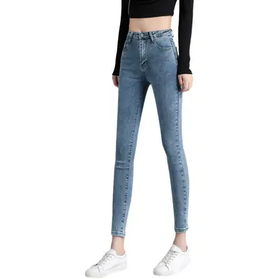 879 High Waist Skinny Jeans Women 2022 Spring Autumn New Slim Skinny Pants Elegant