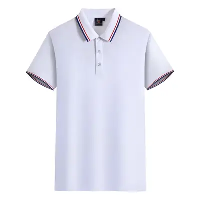 Men Black Polo Shirt with White Trim
