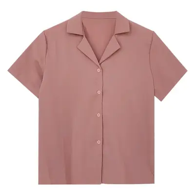 Elegant Lapel White Shirt Women Summer 2025