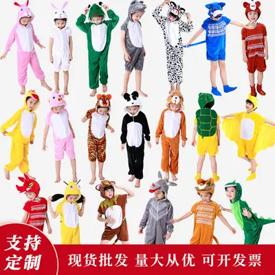 White Rabbit Hooded Suit for Kids Animal Performance Clothing