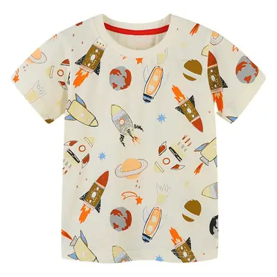 Boys Cartoon Print T-Shirt Summer Wear