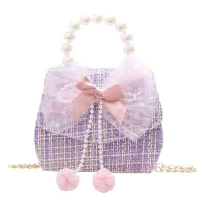 Little Princess Crossbody Bag with Pearl Chain
