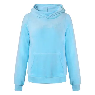 Pink Fleece Hooded Plus Size Women's Top Coat