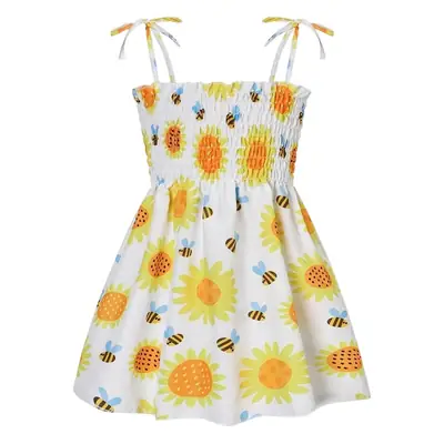 2024 Summer Printed Butterfly Toddler Dress for Girls