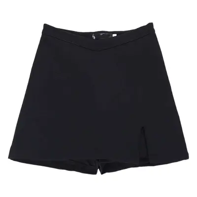 Black V-Neck Asymmetrical Shorts for Women