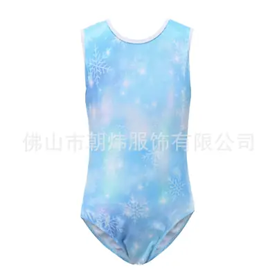Blue Snowflake Kids Gymnastics Tank Top