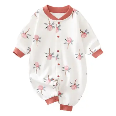 Newborn Pure Cotton Floral Pajamas Spring Summer