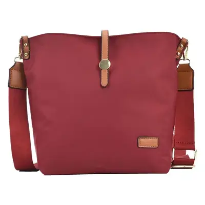Korean Style Crossbody Bag Cream Nylon 2025