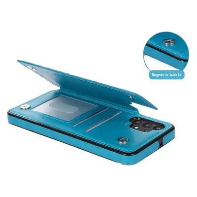 Samsung A72 Magnetic Phone Case Blue Solid Color