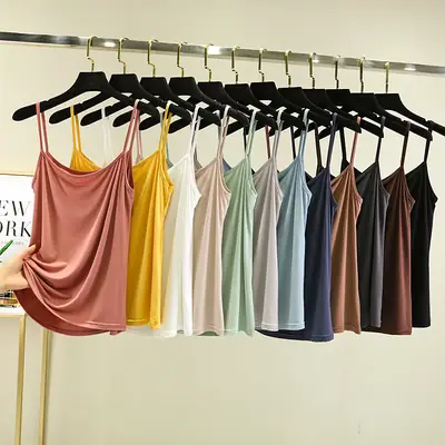 Women's White Modal Camisole Sleeveless Summer Wear