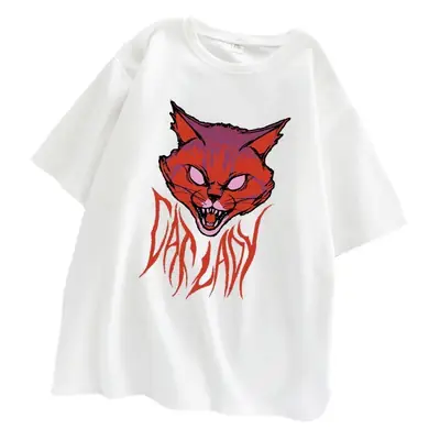 2022 Printed Cat Graphic T-Shirt for Men Women Loose Fit