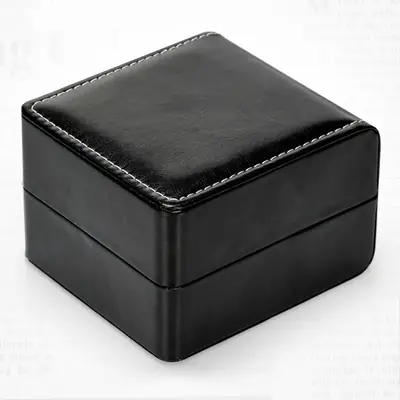 Black PU Leather Square Watch Gift Box