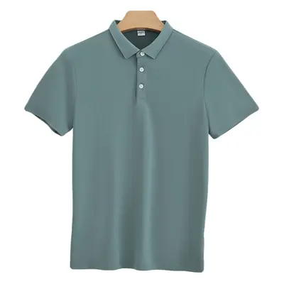 Men Yellow Polo T-Shirt Short Sleeve Ice-Feel Summer Wear