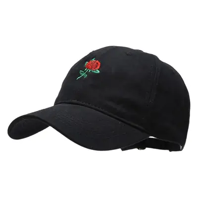 2025 Rose Embroidered Orange Baseball Cap for Men Women
