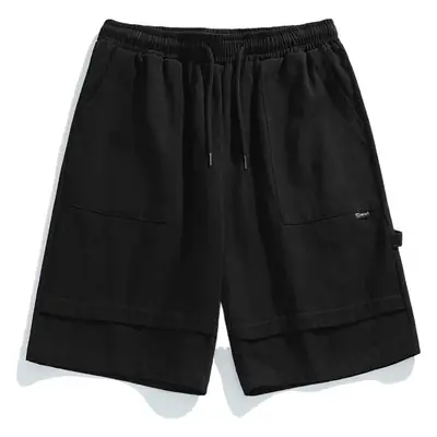 Men's Japanese Style Cargo Shorts Black Beige Green