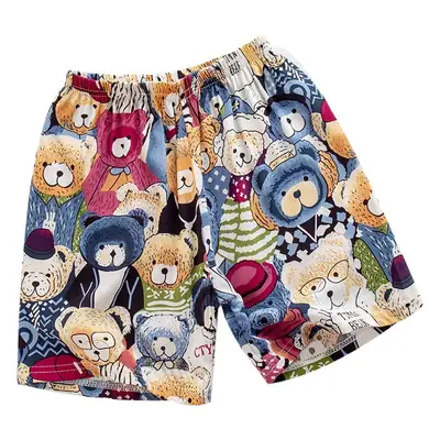 Children's Striped Shorts Cotton Silk Family Beach Pants