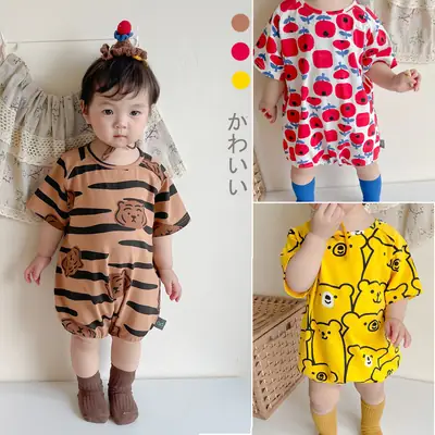 New Baby Bodysuit Tiger Print Summer Korean Style