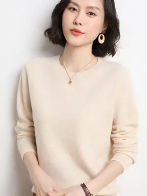 2024 Knitted Cross-border Ladies Sweater Purple