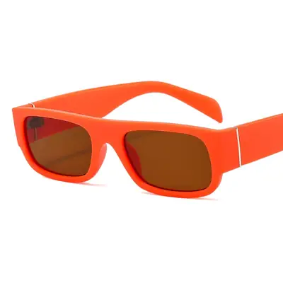 Men Women Leopard Print Narrow Edge Sunglasses