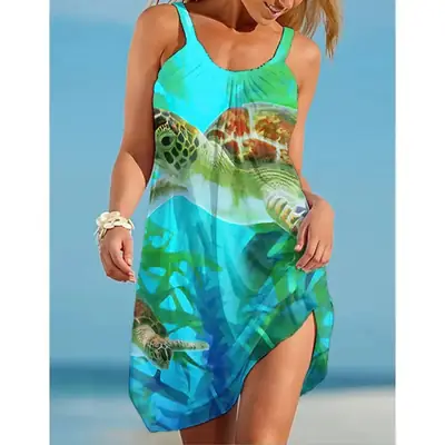 White Printed Underwear Set for Women Summer Beach Wear