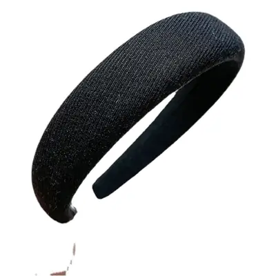 Brown Wide Side Sponge Hairband for Women