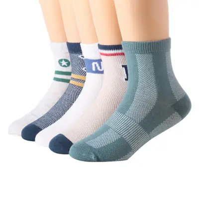 Xuwei Socks Pink Beige Medium Short Socks