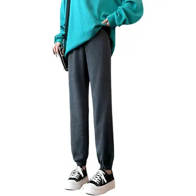 Women Loose Gray Sweatpants Spring Autumn 2025