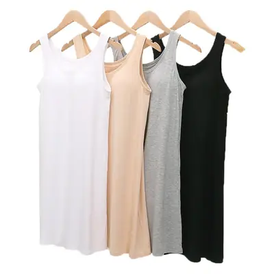 Women's Black Camisole Vest with Chest Pad Base