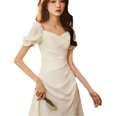 White French Style Women's Skirt Dress Small