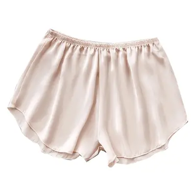 Women Plus Size Satin Shorts Light Grey