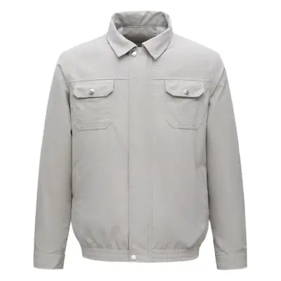 Light Gray USB Charging Fan Shirt for Men