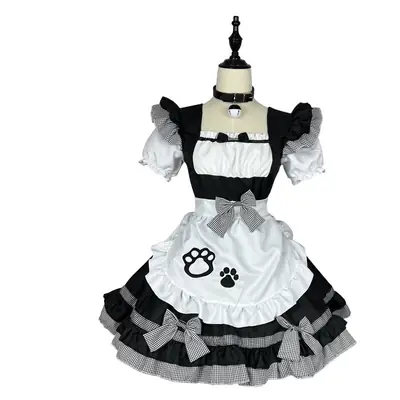 New Catwoman Maid Dress Black White Plus Size Japanese Style