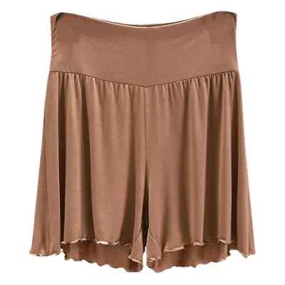 Women's Pink Modal Ruffled Shorts