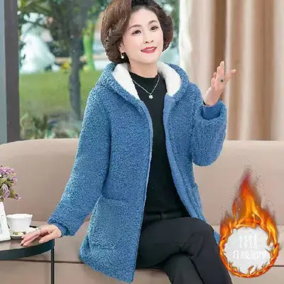2021 New Mom Fleece Lined Winter Coat Western Style