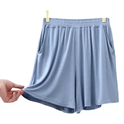 2022 Purple Modal Shorts Plus Size Loose Wide Leg